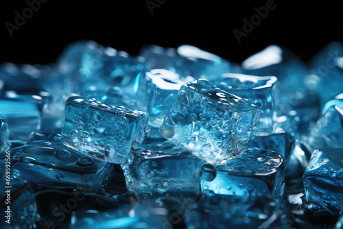 ice cubes in water