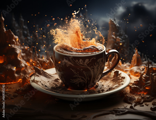 The mesmerizing dance of a hot drink  enticing every viewer