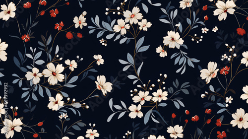 Floral pattern in retro style  photo