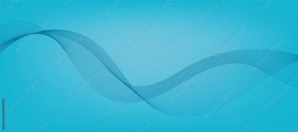 Abstract Blue Gradient Background Template with Blue Wavy Lines. Winter Background. Abstract Blue Gradient Background Template with Blue Wavy Lines. Winter Background.