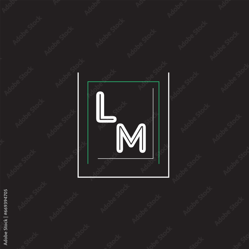 LM letter logo design LM letter logo design
