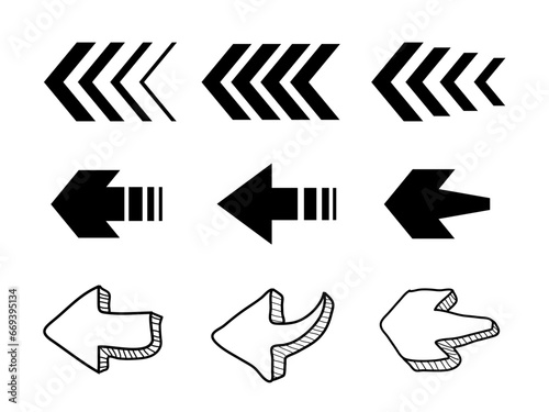 set of arrow icons for racing design, web, apps and design elements