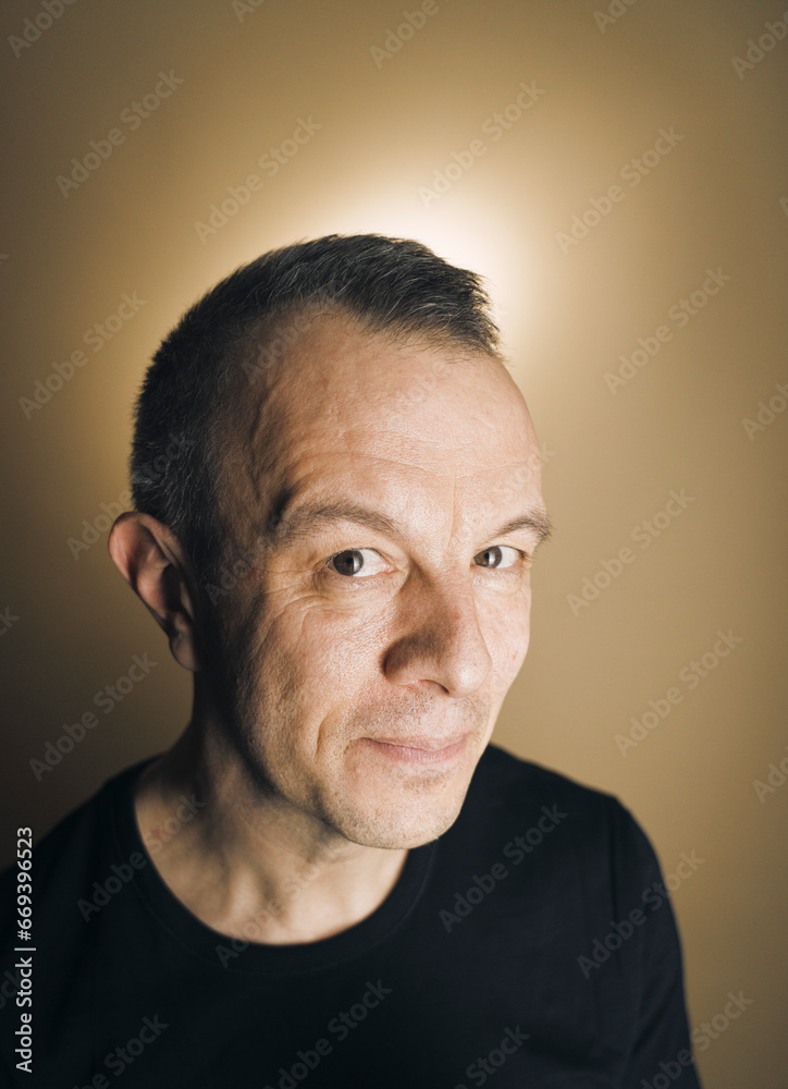 Obraz premium Studio shot man actor model t-shirt photo