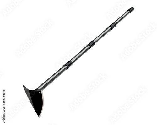 Vector of Hoe Carpentry Hand Tool Equipment isolated on white background. Vector illustration isolated.