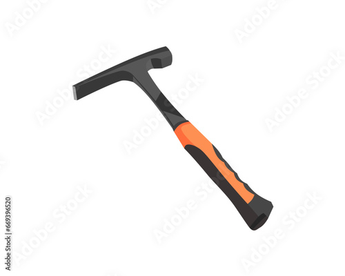 Vector Illustration pick hammer isolated on white background. Carpentry hand tools.