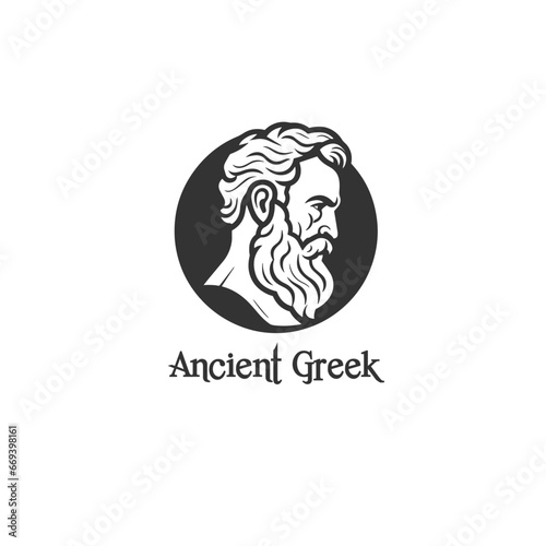 Ancient Zeus Greek philosopher human Logo (ID: 669398161)