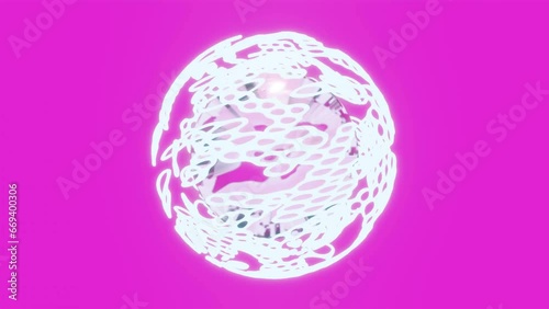 A vibrantly colored of sphere animation