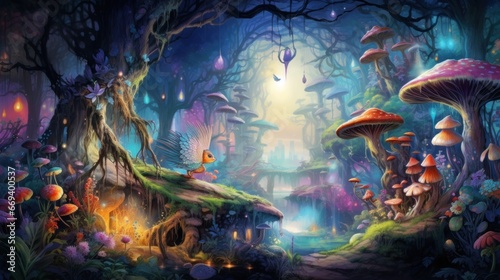 Mythical Forest Fantasy Luminous Creatures & Enchanted Flora © MAY