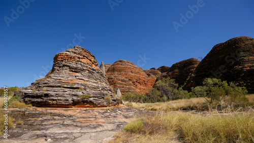 Beehive domes in the Bungle Bungle ranges (Purnululu), Western Australia