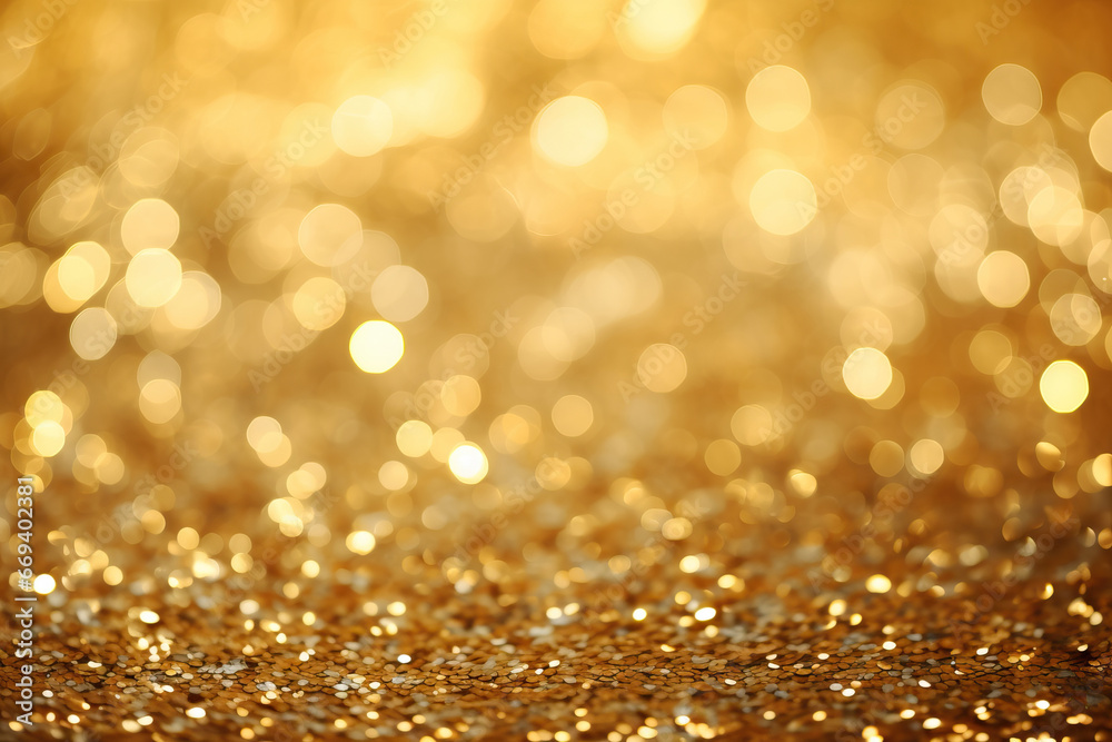 Gold Glitter Bokeh Background Texture