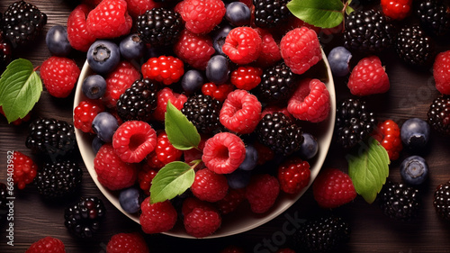 Mixed berry fruit.