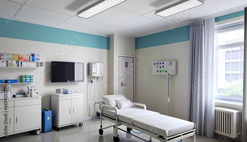 Illustration of Modern Hospital Room © Ajaykumar