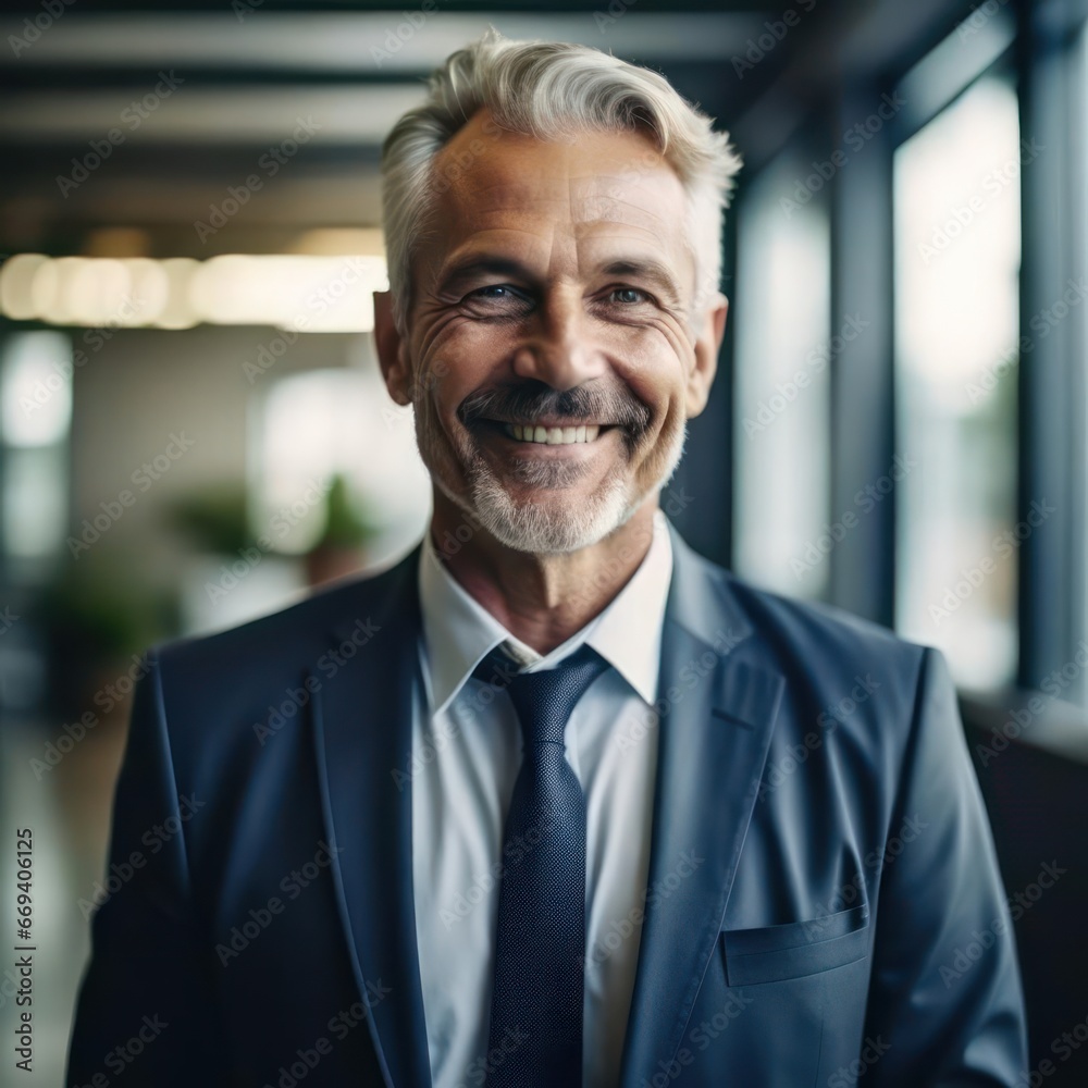 Naklejka premium Portrait of a businessman in the office