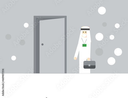Arab employee, communications employee, communications, Arab, Arab reception, Arab employee, Arab, Muslim, reception, communications