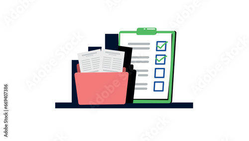 To-do list, for six tasks, tasks, to-do list, files, work papers, tasks and work, secretarial, secretary
