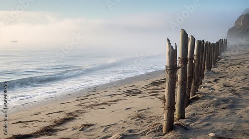 fence on the beach