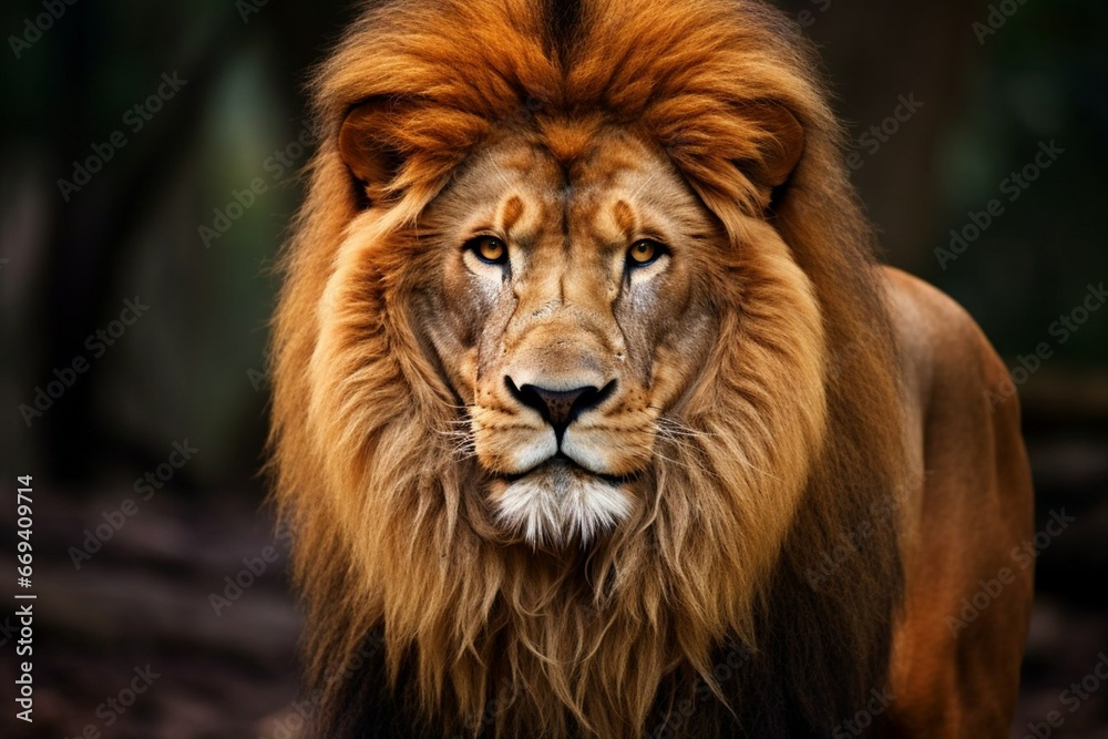large african lion captured in a photograph