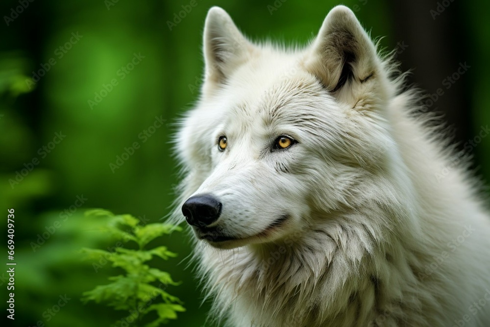 region wolf canis lupus cute white wolf