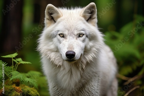 region wolf canis lupus cute white wolf