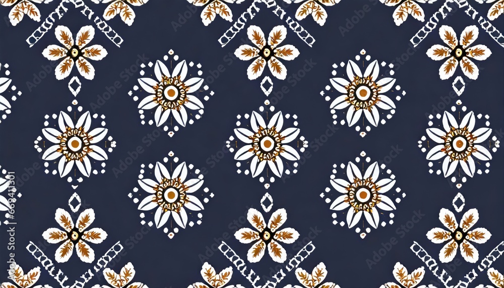 Beautiful Ethnic abstract ikat art. Seamless Kasuri pattern in tribal,folk embroidery Beautiful Ethnic abstract ikat art. Seamless Kasuri pattern in tribal,folk embroidery