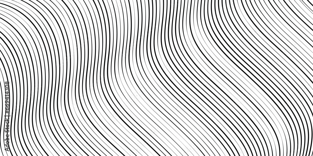 Abstract wavy stripes, curvy lining background, wallpaper. vector illustration