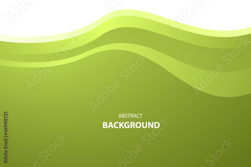 Green and white wave modern background with space for text and message. template design	