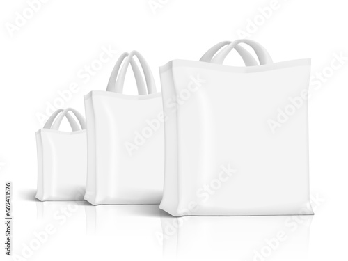 Blank White Fabric Canvas Eco Shopping Bag