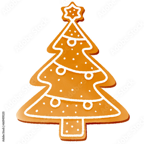 christmas tree with star gingerbread