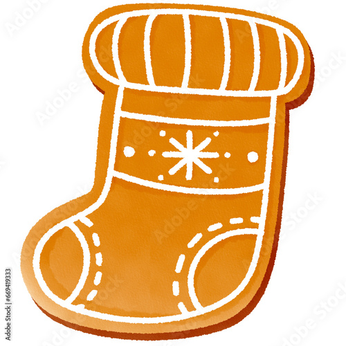 christmas stocking with cookies