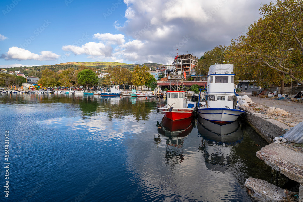 Fototapeta premium Tatlisu Village harbour view in Turkey