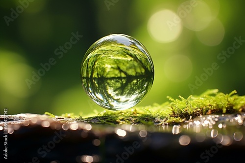 big water droplet. Generative AI