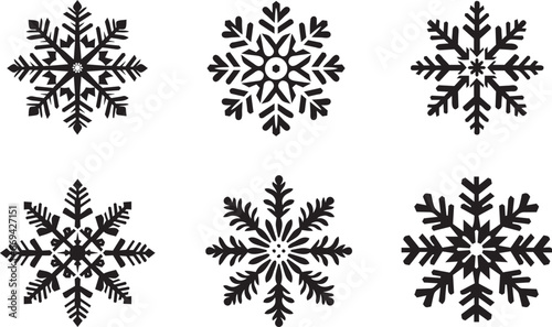 Snowflakes set. Snowflakes for winter, Snowflakes for Christmas themes