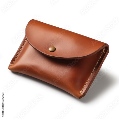 leather purse isolated