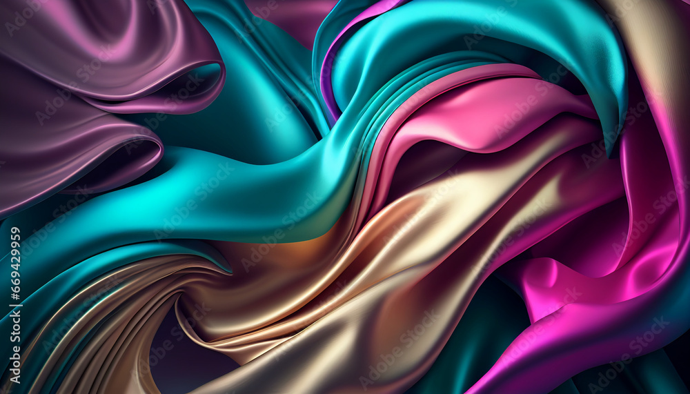 Obraz premium Background with abstract silk flow