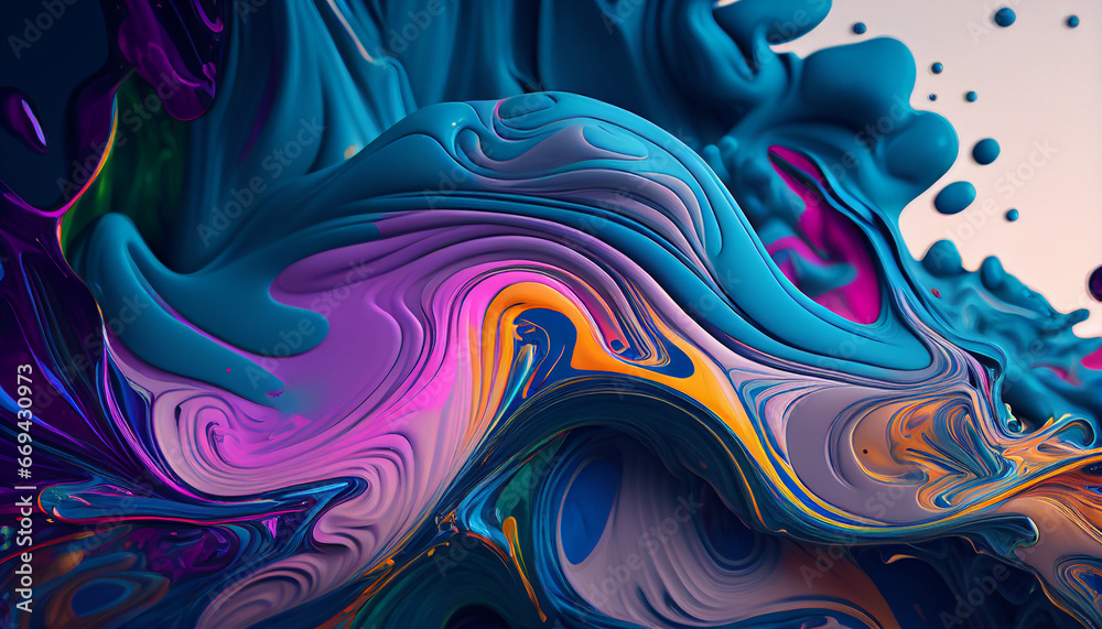Obraz premium abstract painting with a rich color palette and texture.