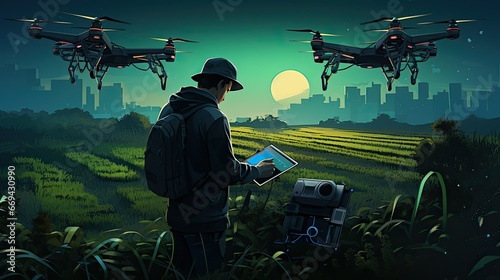 using drones to monitor agricultural growth in an era of technological progress