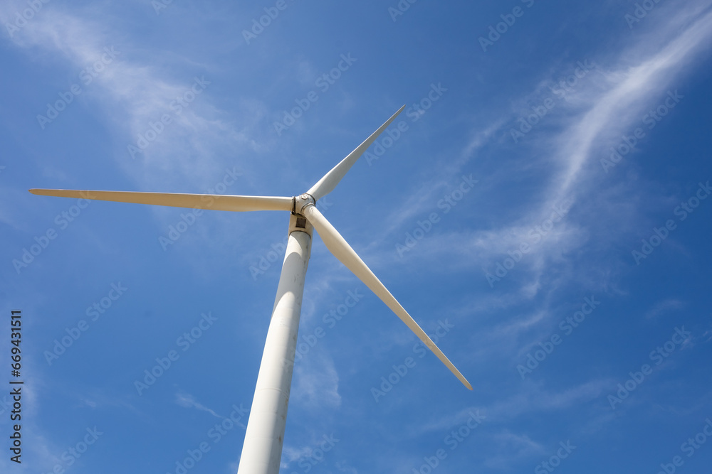 windmill, sustainable energy source. Concept of alternative environmental energy
