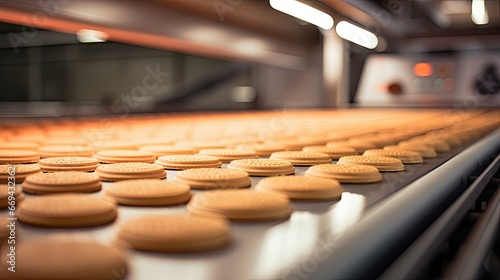 baking cookies in the factory