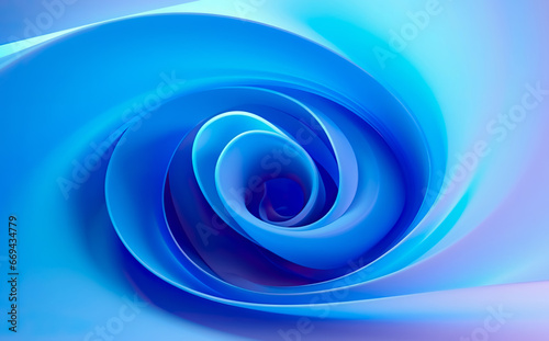 abstract swirly flowing blue background generative ai