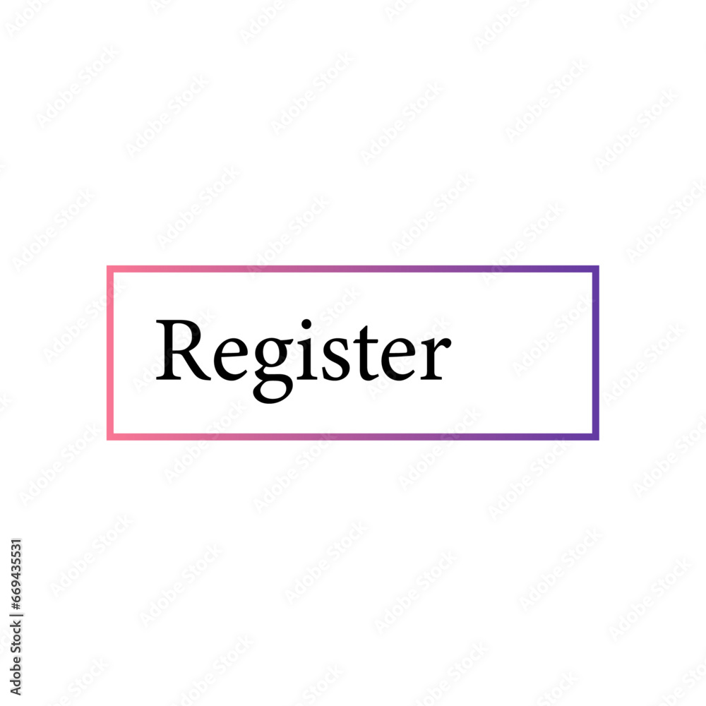 Register button for UI UX for App Or Web