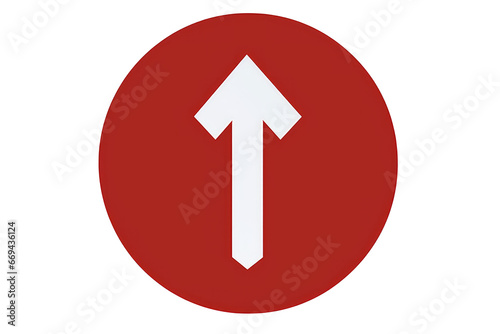 This image shows a traffic arrow up sign indicating the direction of movement.Generative AI © lee