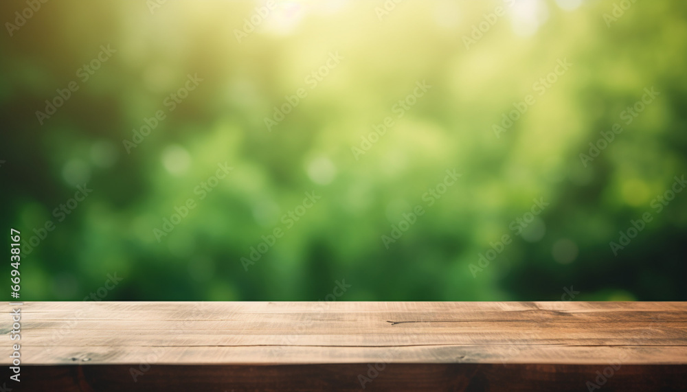 Natural background with wooden table for product display Natural background with wooden table for product display
