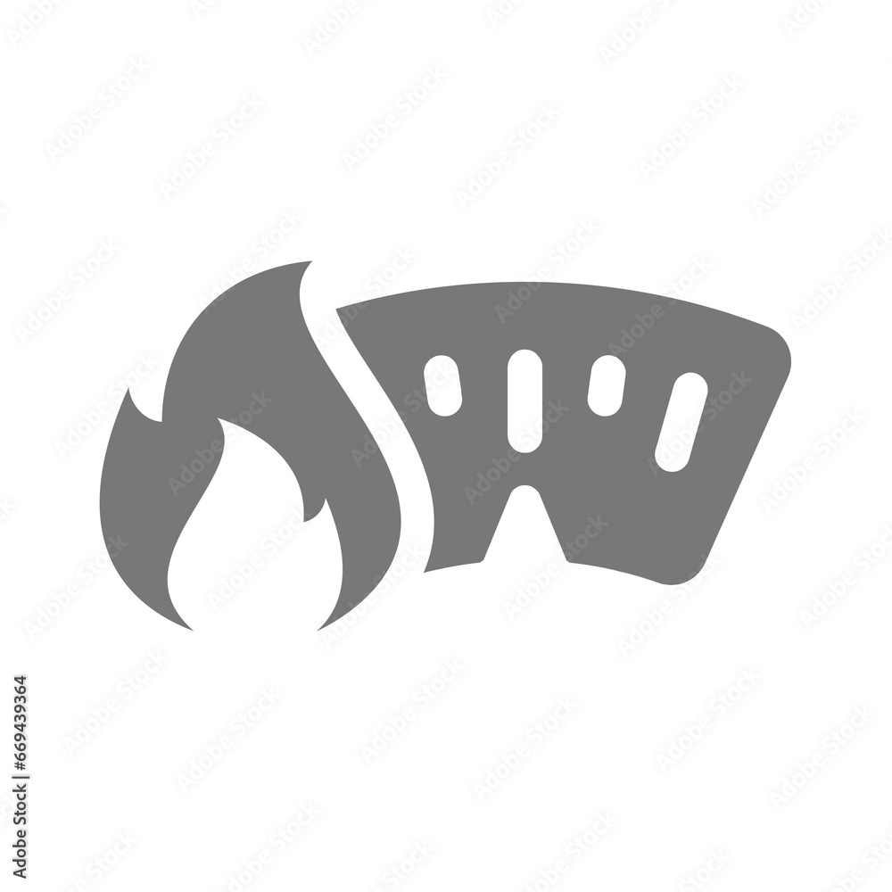 Weigh loss scale with flame or fire. Burning calories vector icon. Weigh loss scale with flame or fire. Burning calories vector icon.