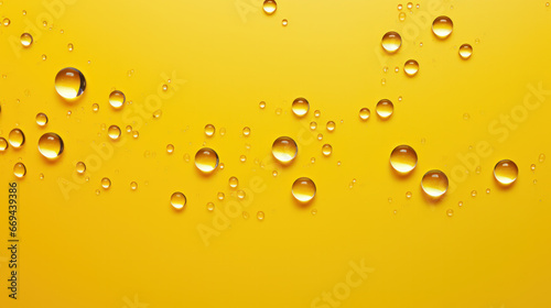 water drops on a yellow background