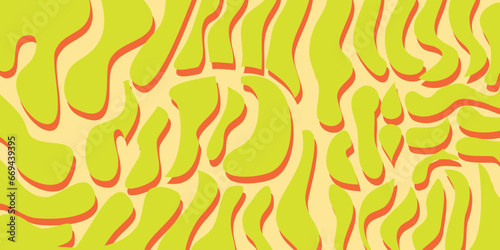 abstract yellow and orange zebra pattern texrured stripes shape background photo