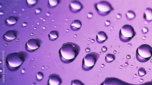 water drops on a purple background