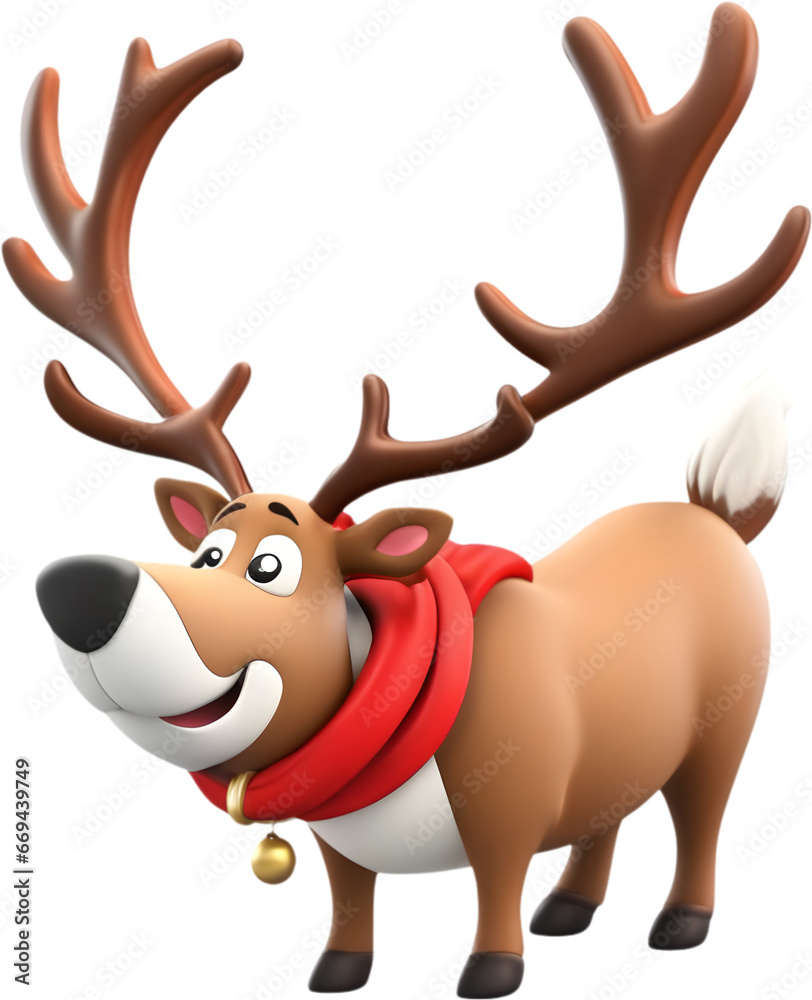 A Santa Claus's reindeer clipart for decoration. A Santa Claus's reindeer clipart for decoration.