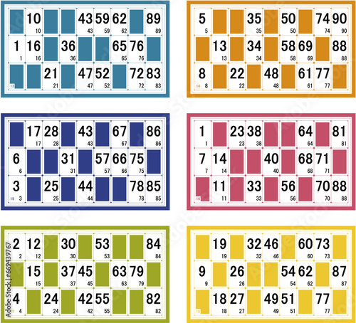 Série de cartons de loto	