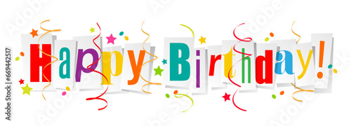 Happy birthday / transparent background