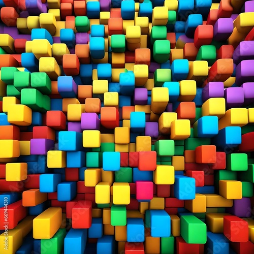 abstract background made of cubes